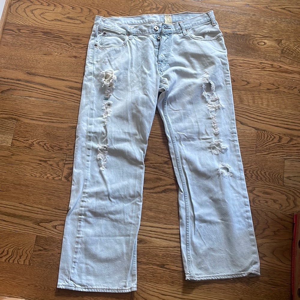 Vintage Men’s Hollister Light Wash Distressed Jeans